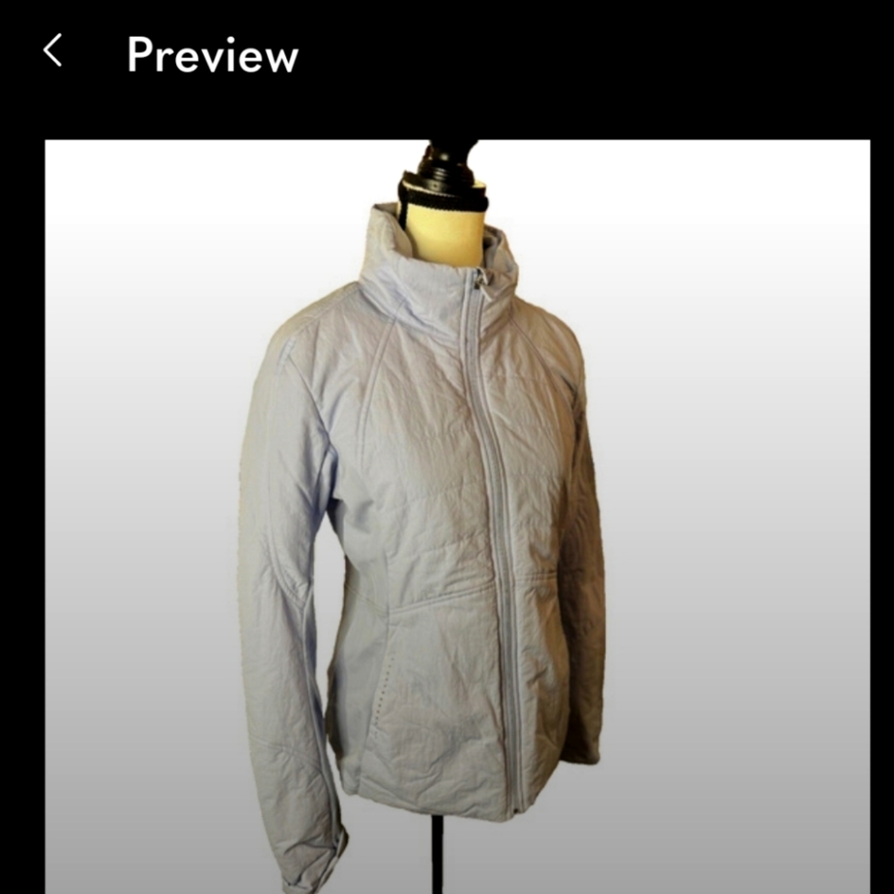 Lululemon Another Mile Jacket Pastel Blue Never Worn Sz. 8 MSRP $228